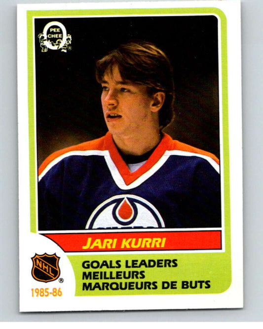 1986-87 O-Pee-Chee #258 Jari Kurri LL  Edmonton Oilers  V63715 Image 1