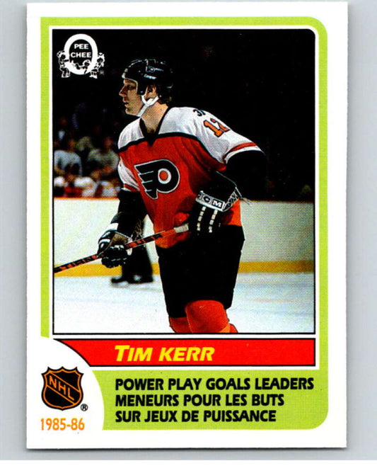 1986-87 O-Pee-Chee #261 Tim Kerr LL  Philadelphia Flyers  V63717 Image 1