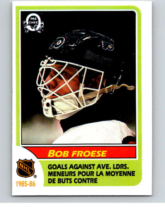 1986-87 O-Pee-Chee #263 Bob Froese LL  Philadelphia Flyers  V63726 Image 1