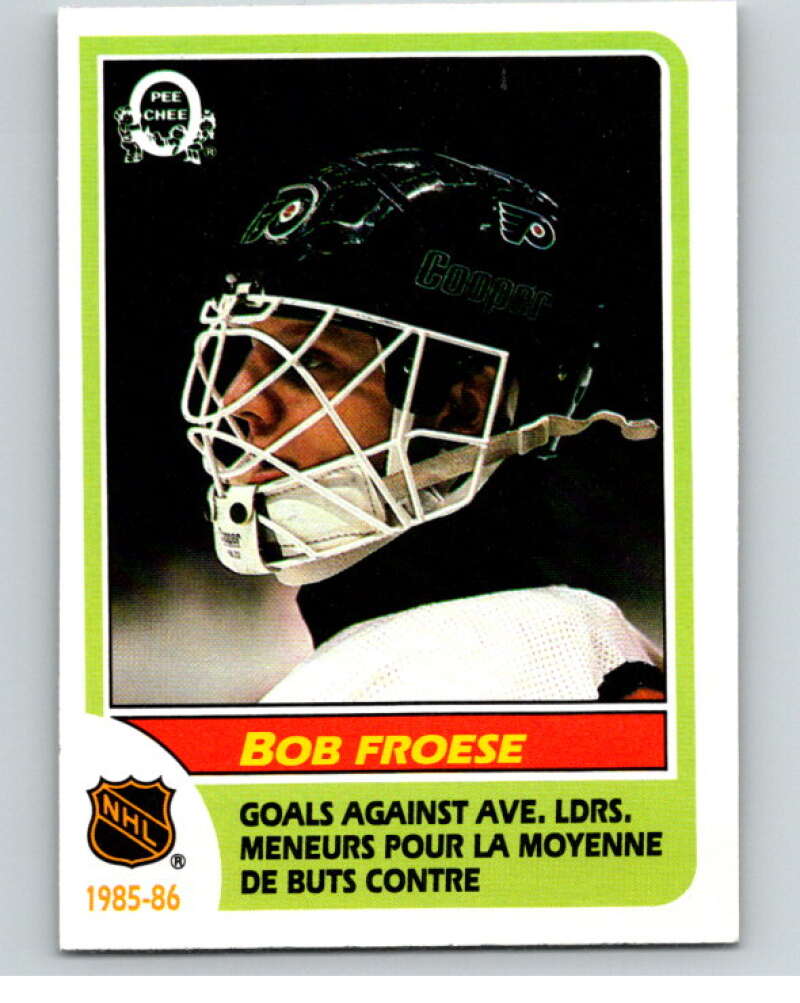 1986-87 O-Pee-Chee #263 Bob Froese LL Philadelphia Flyers V63728 Image 1