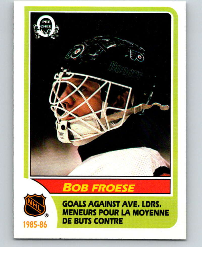 1986-87 O-Pee-Chee #263 Bob Froese LL Philadelphia Flyers V63729 Image 1