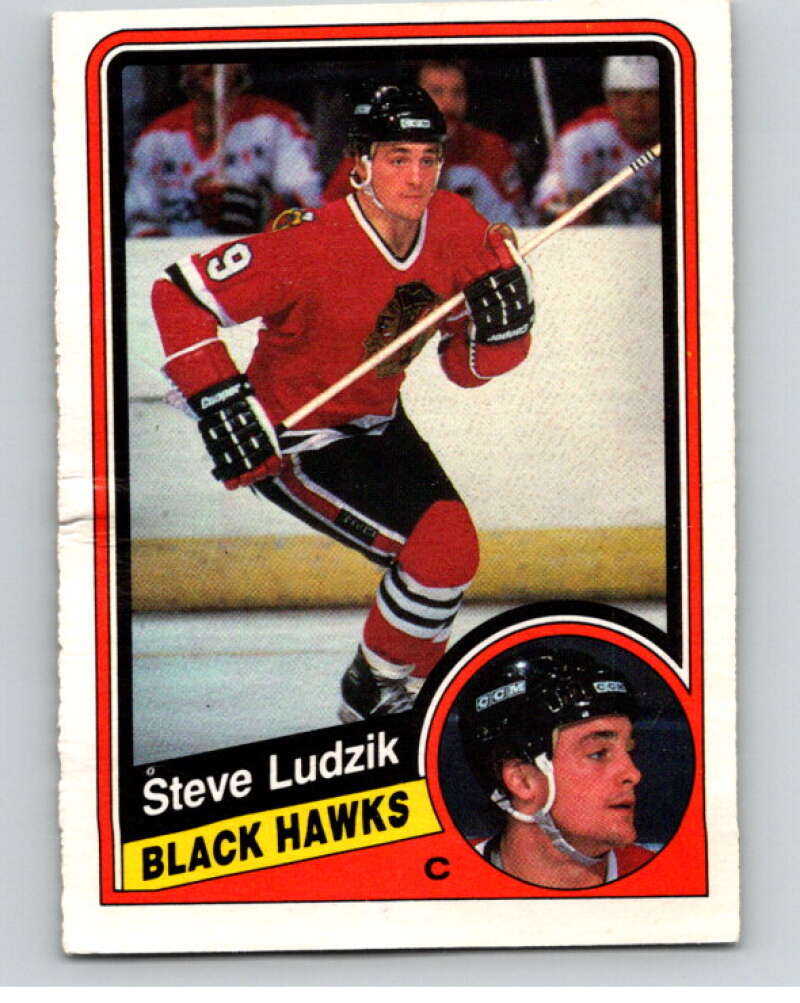 1984-85 O-Pee-Chee #38 Steve Ludzik Chicago Blackhawks V63847 Image 1
