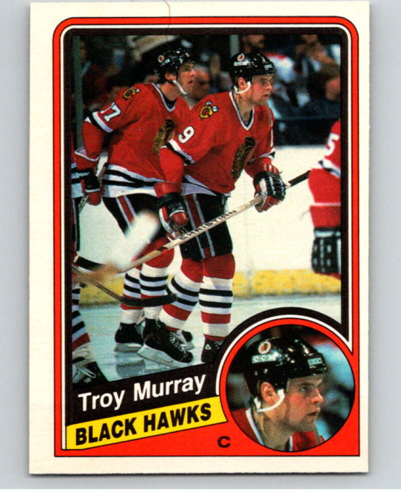 1984-85 O-Pee-Chee #42 Troy Murray RC Rookie Chicago Blackhawks V63858 Image 1