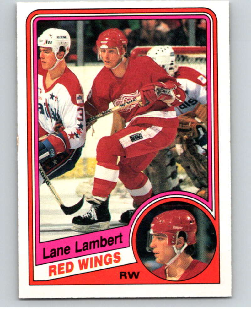 1984-85 O-Pee-Chee #57 Lane Lambert RC Rookie Detroit Red Wings V63904 Image 1