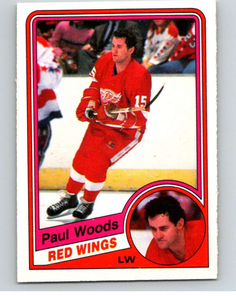 1984-85 O-Pee-Chee #66 Paul Woods Detroit Red Wings V63924 Image 1