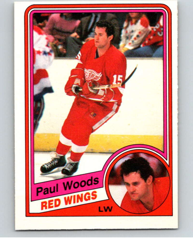 1984-85 O-Pee-Chee #66 Paul Woods Detroit Red Wings V63925 Image 1