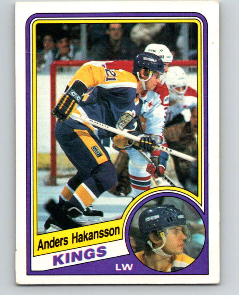 1984-85 O-Pee-Chee #85 Anders Hakansson RC Rookie Los Angeles Kings V63972 Image 1