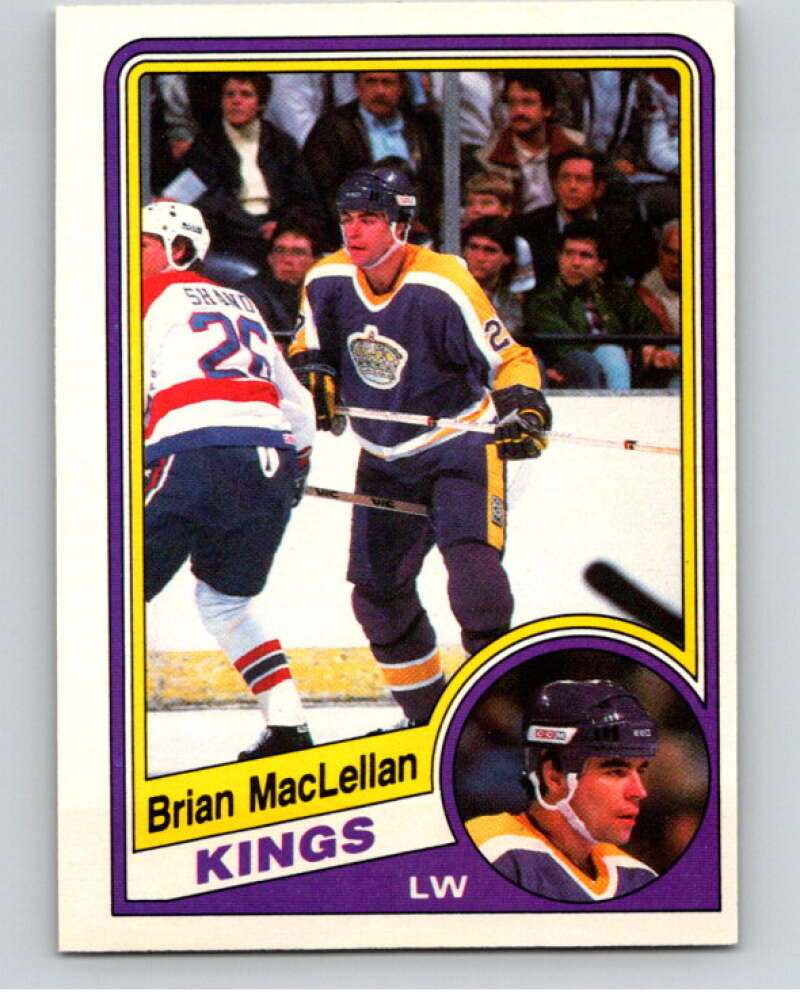 1984-85 O-Pee-Chee #87 Brian MacLellan RC Rookie Los Angeles Kings V63977 Image 1
