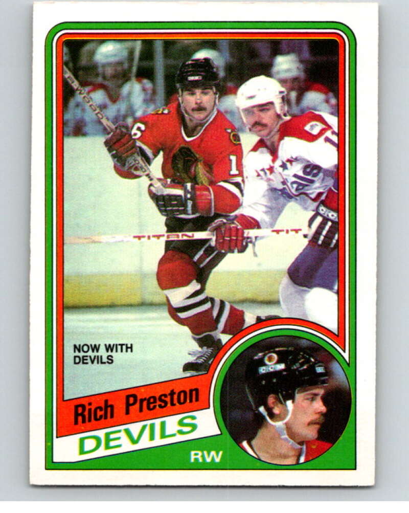 1984-85 O-Pee-Chee #118 Rich Preston New Jersey Devils V64067 Image 1