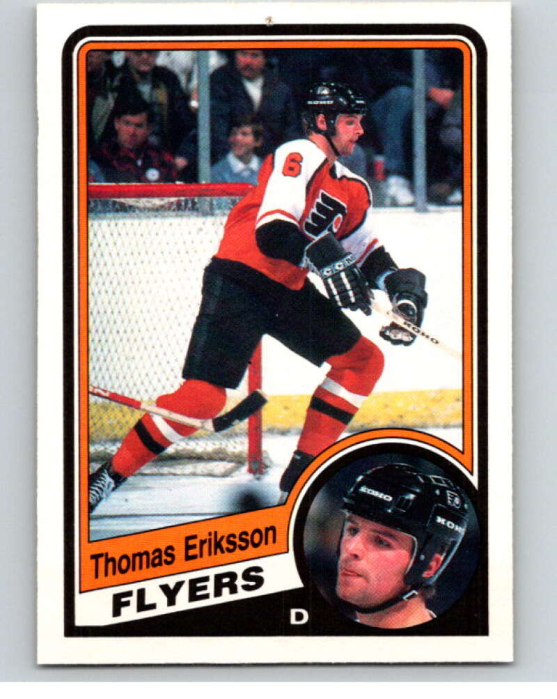 1984-85 O-Pee-Chee #158 Thomas Eriksson RC Rookie Philadelphia Flyers V64173 Image 1