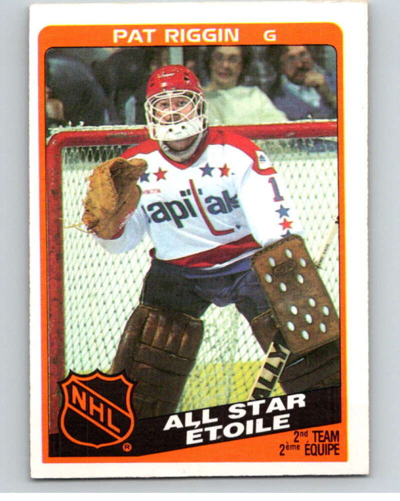 1984-85 O-Pee-Chee #218 Pat Riggin AS Washington Capitals V64319 Image 1