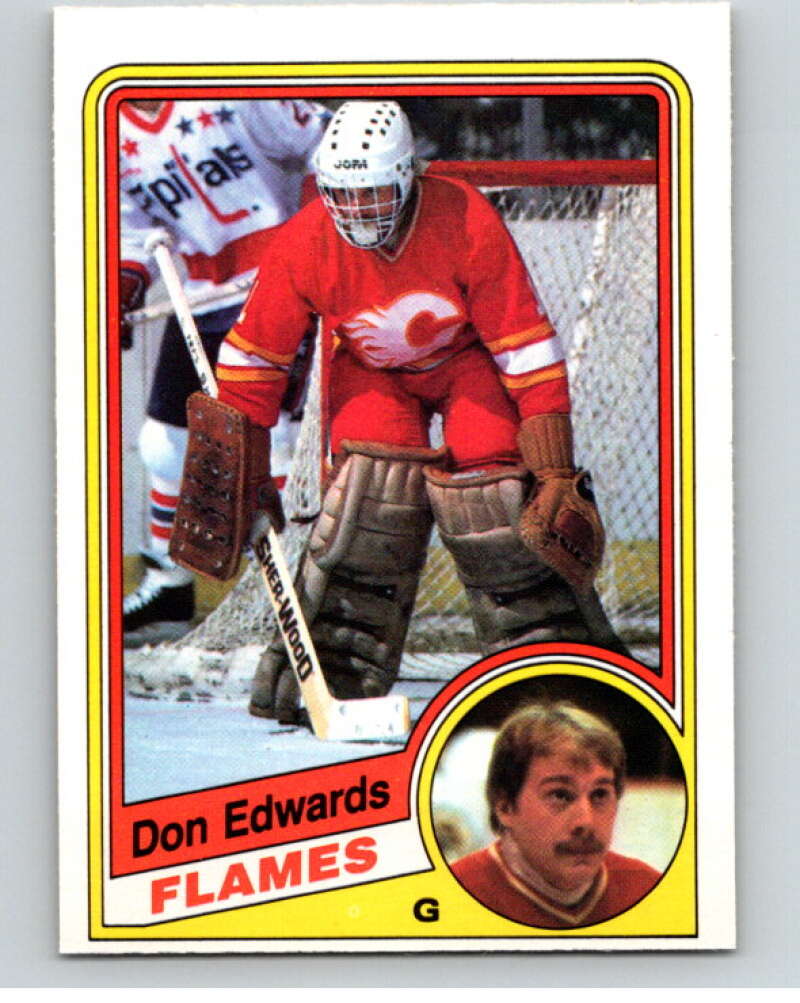 1984-85 O-Pee-Chee #222 Don Edwards Calgary Flames V64327 Image 1