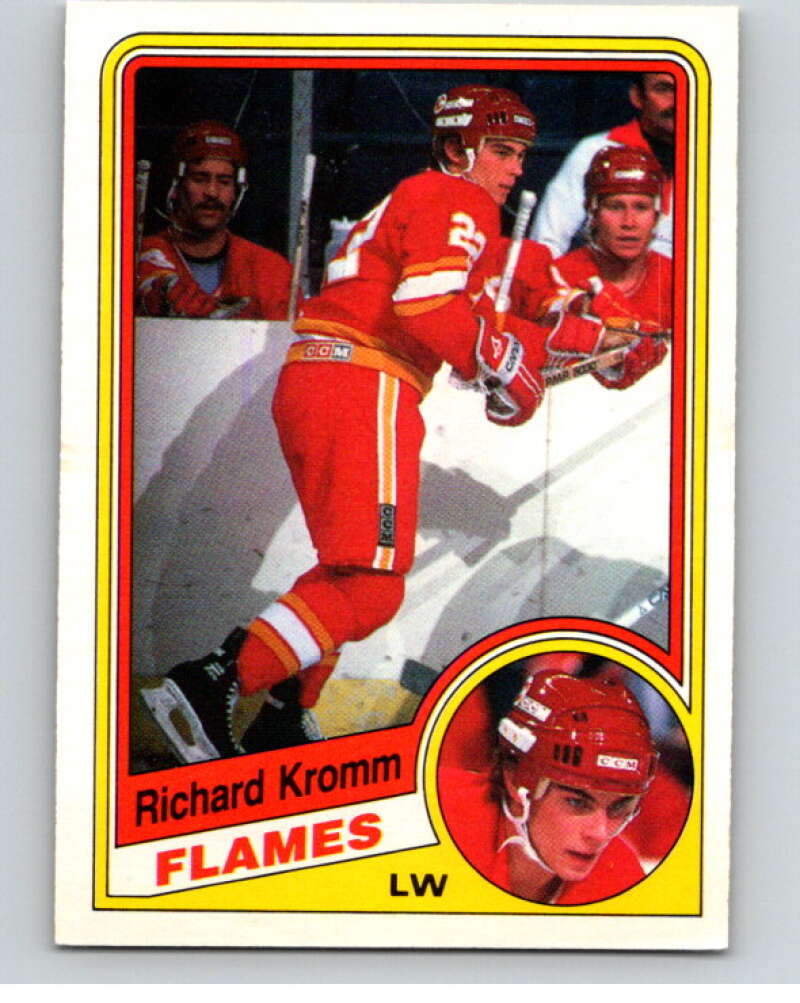 1984-85 O-Pee-Chee #227 Richard Kromm RC Rookie Calgary Flames V64341 Image 1