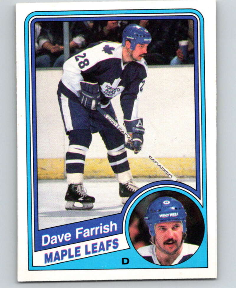 1984-85 O-Pee-Chee #301 Dave Farrish Toronto Maple Leafs V64538 Image 1