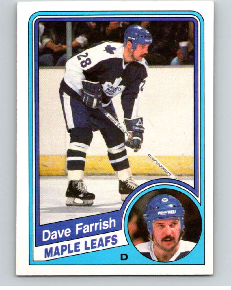 1984-85 O-Pee-Chee #301 Dave Farrish Toronto Maple Leafs V64539 Image 1