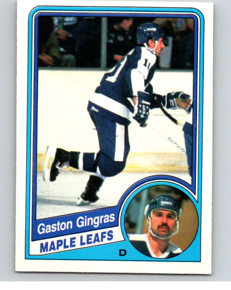 1984-85 O-Pee-Chee #303 Gaston Gingras Toronto Maple Leafs V64541 Image 1