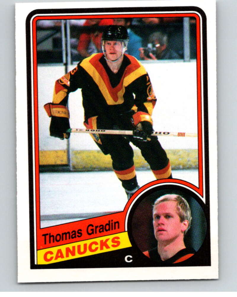 1984-85 O-Pee-Chee #319 Thomas Gradin Vancouver Canucks V64597 Image 1