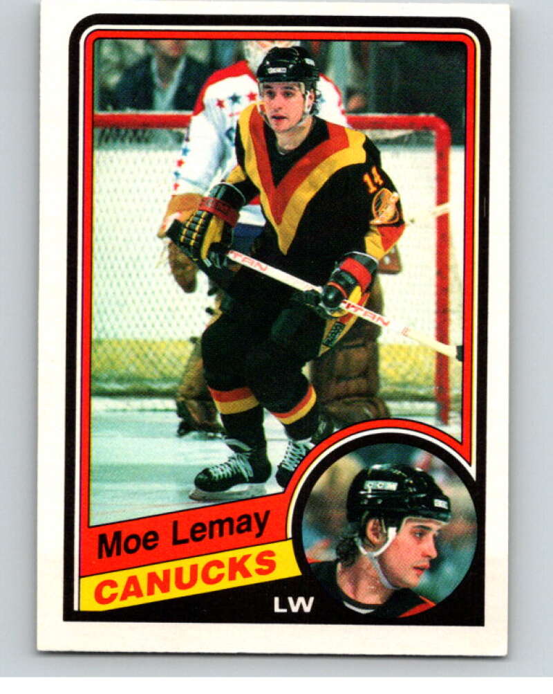 1984-85 O-Pee-Chee #322 Moe Lemay RC Rookie Vancouver Canucks V64607 Image 1