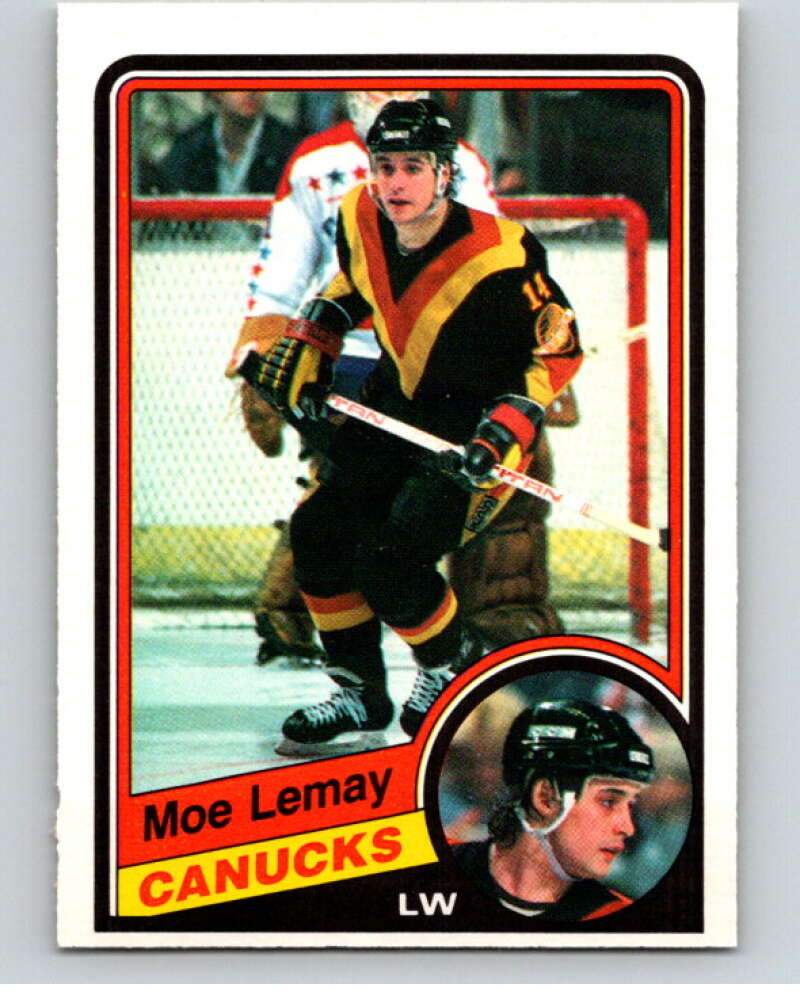 1984-85 O-Pee-Chee #322 Moe Lemay RC Rookie Vancouver Canucks V64609 Image 1