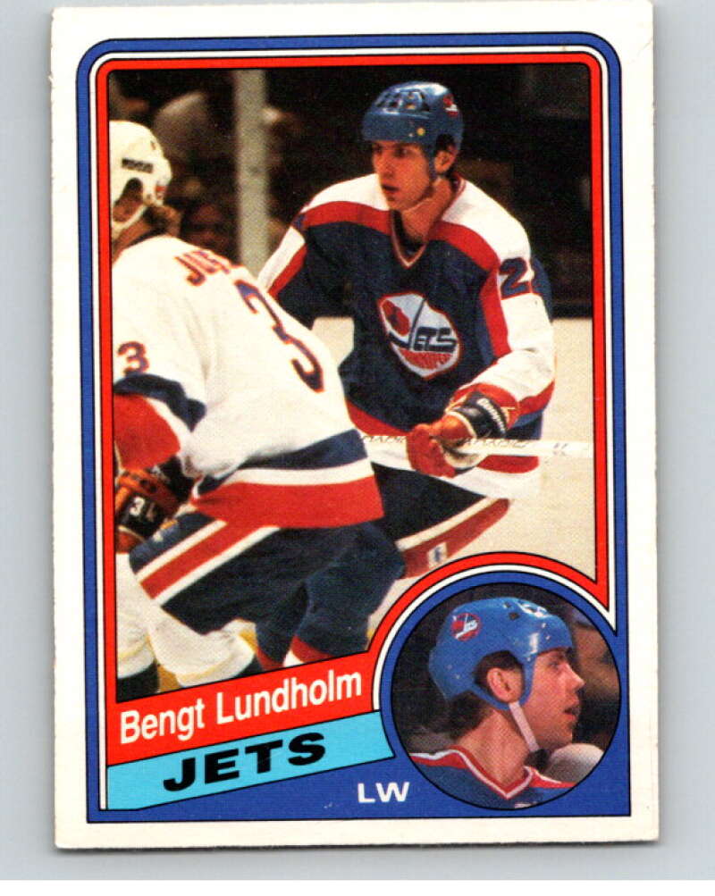 1984-85 O-Pee-Chee #341 Bengt Lundholm Winnipeg Jets V64657 Image 1
