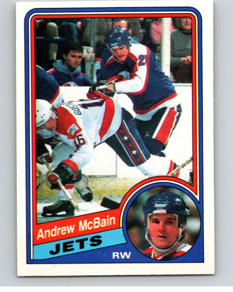 1984-85 O-Pee-Chee #343 Andrew McBain RC Rookie Winnipeg Jets V64663 Image 1