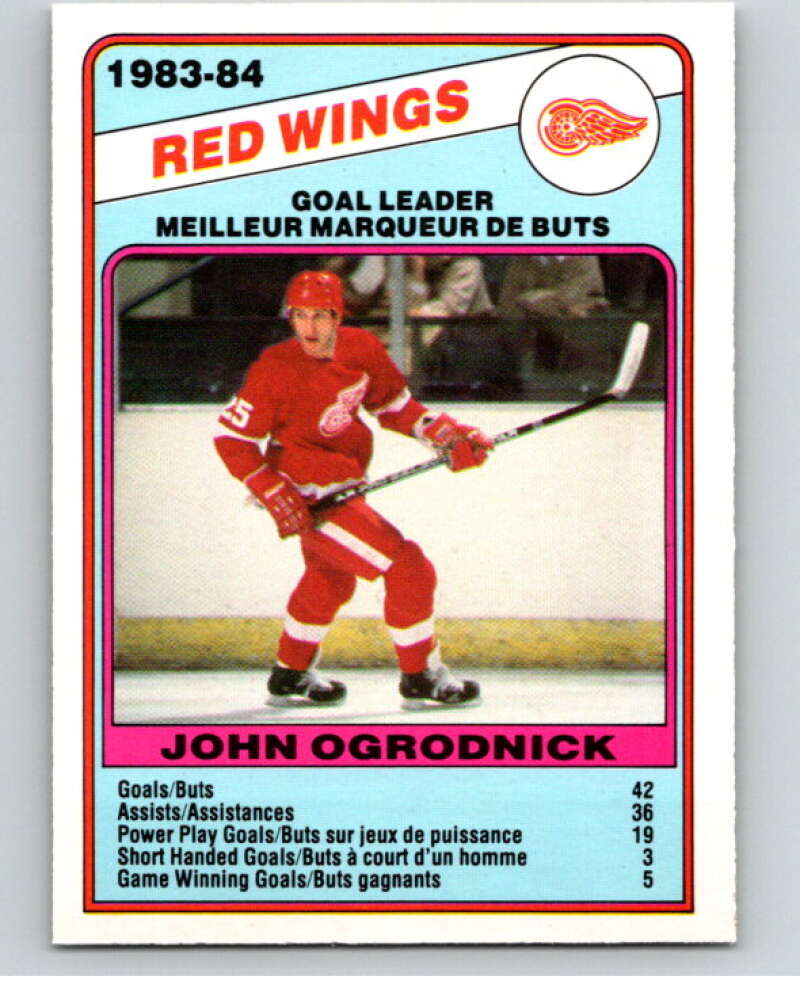 1984-85 O-Pee-Chee #356 John Ogrodnick TL Detroit Red Wings V64693 Image 1