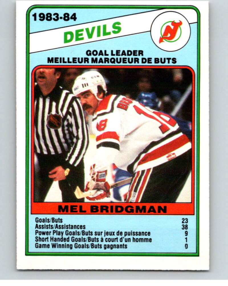 1984-85 O-Pee-Chee #361 Mel Bridgman TL New Jersey Devils V64709 Image 1