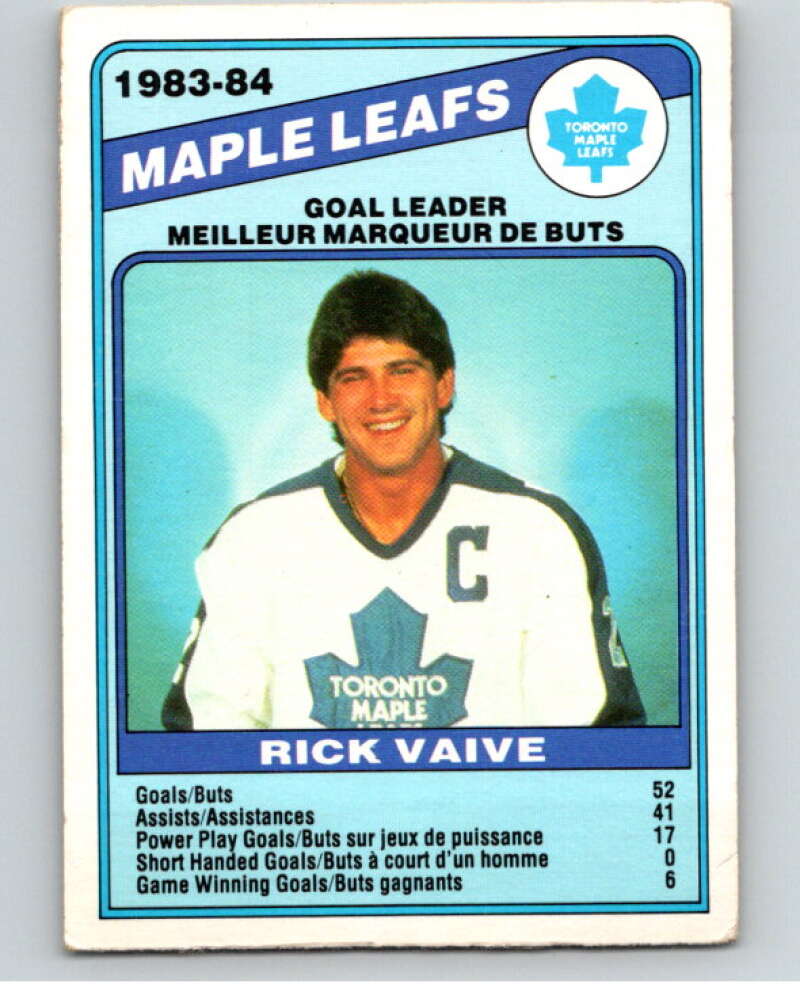 1984-85 O-Pee-Chee #368 Rick Vaive TL Toronto Maple Leafs V64727 Image 1