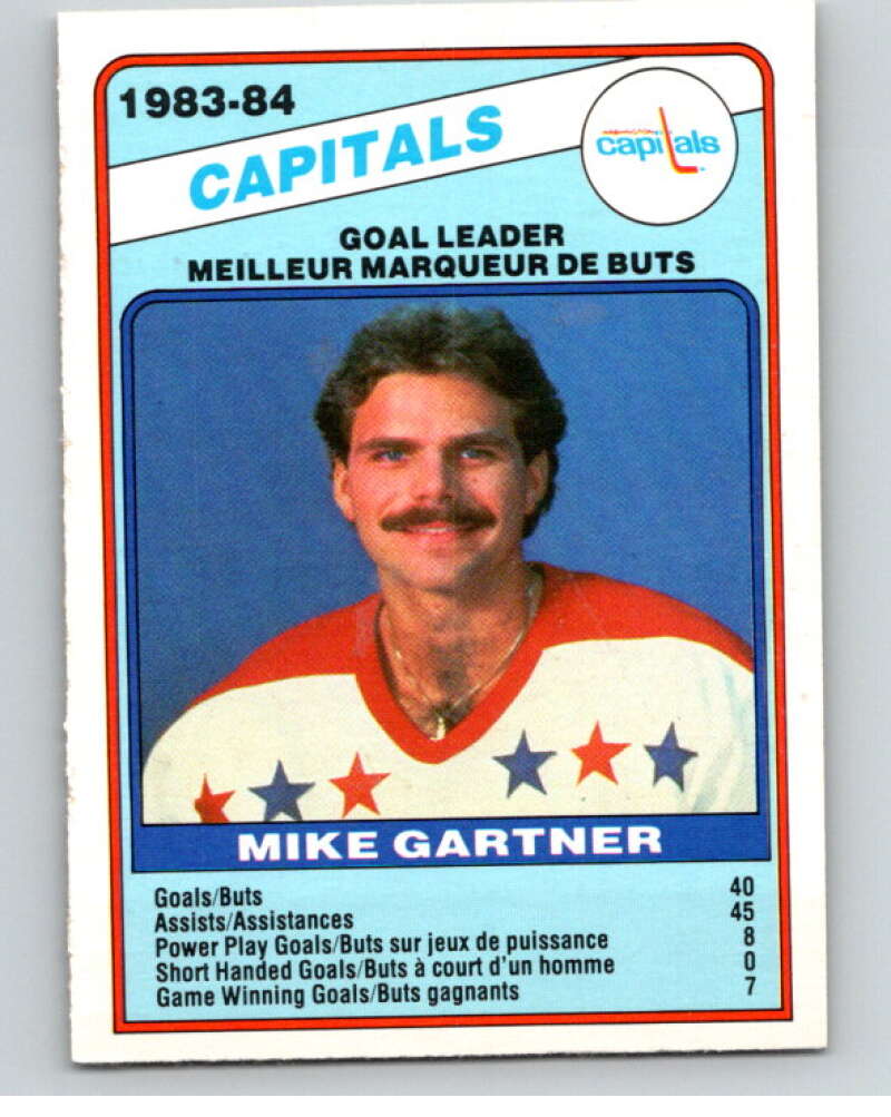 1984-85 O-Pee-Chee #370 Mike Gartner TL Washington Capitals V64730 Image 1