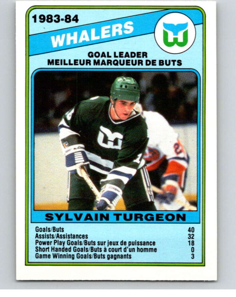 1984-85 O-Pee-Chee #372 Sylvain Turgeon TL Hartford Whalers V64734 Image 1
