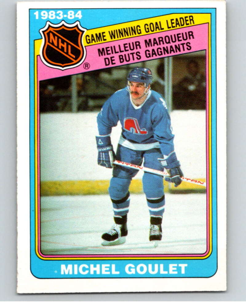 1984-85 O-Pee-Chee #384 Michel Goulet LL Quebec Nordiques V64752 Image 1