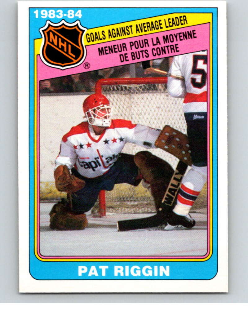 1984-85 O-Pee-Chee #386 Pat Riggin LL Washington Capitals V64755 Image 1