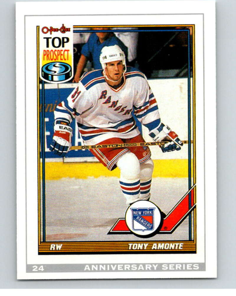 1992-93 O-Pee-Chee 25th Anniversary Inserts #24 Tony Amonte V65116 Image 1