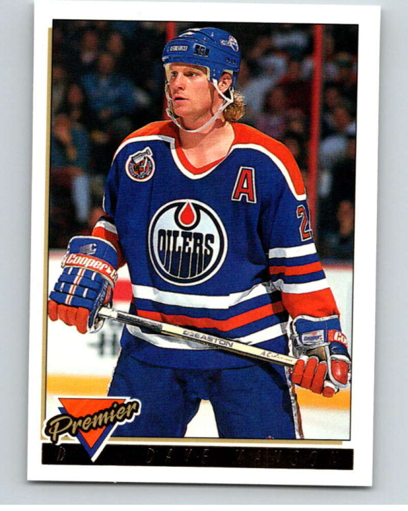 1993-94 Topps Premier Gold #71 Dave Manson Edmonton Oilers V65206 Image 1