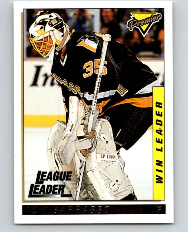 1993-94 Topps Premier Gold #204 Tom Barrasso Pittsburgh Penguins V65229 Image 1