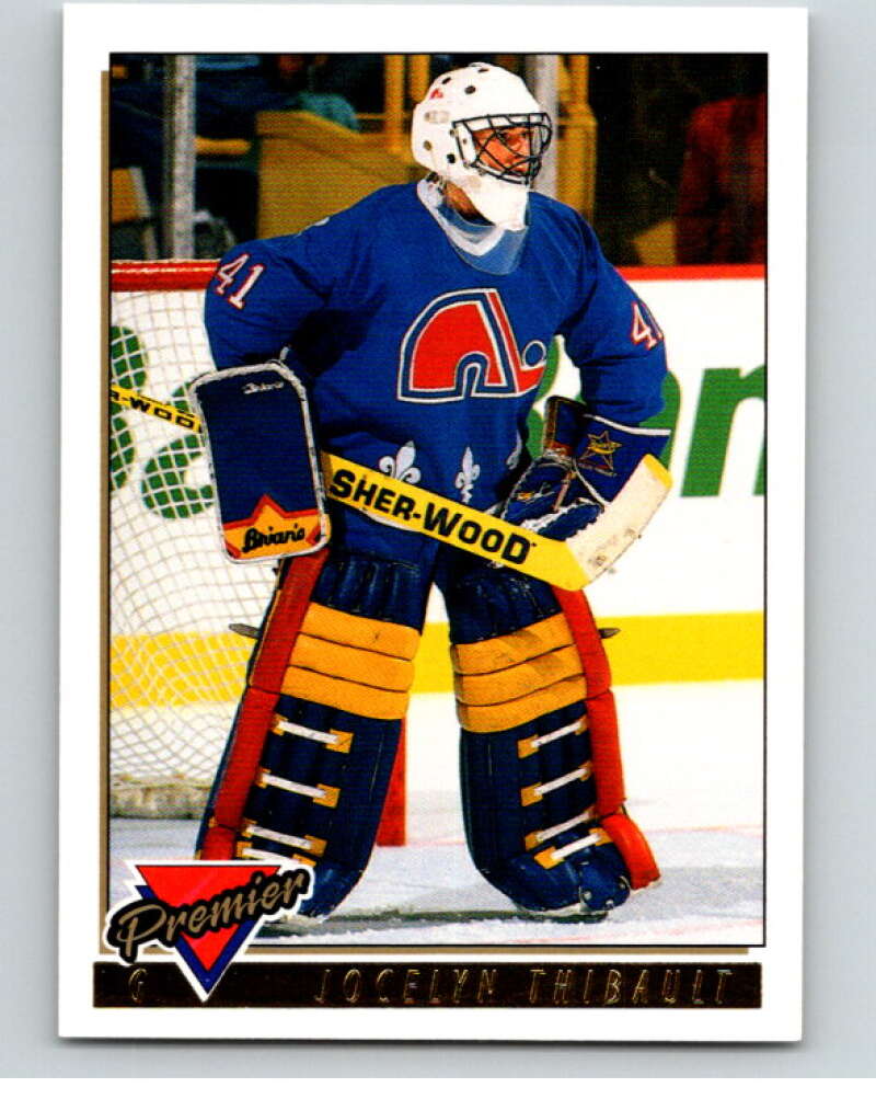 1993-94 Topps Premier Gold #393 Jocelyn Thibault RC Rookie Nordiques V65251 Image 1