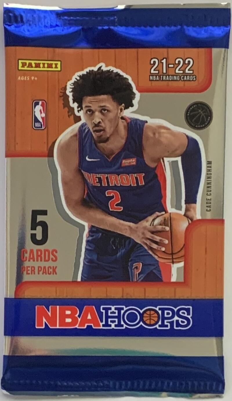 2021-22 Panini Hoops Basketball Trading Card Pack Image 1