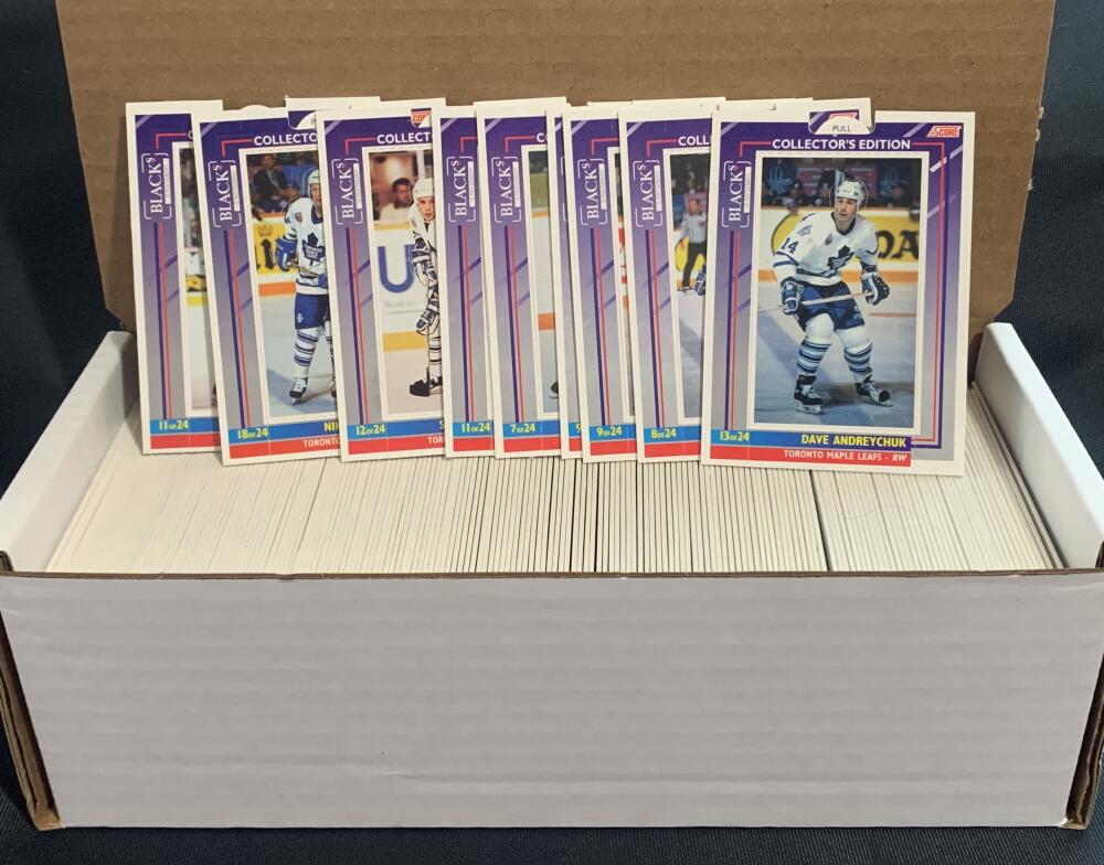 1993-94 Maple Leafs Score Blacks Hockey Trading Cards - Box Over 190 cards! - Lot #1 Image 1