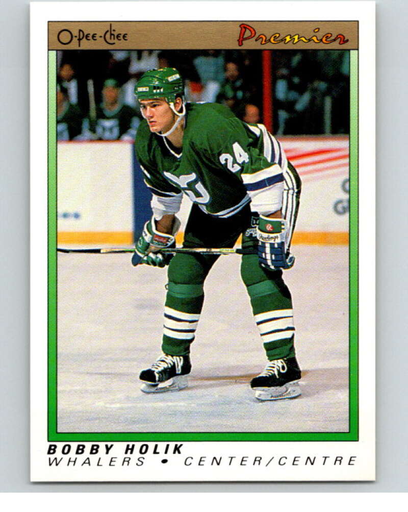 1990-91 OPC Premier #43 Bobby Holik RC Rookie Hartford Whalers V65338 Image 1
