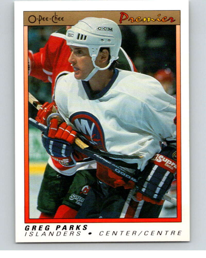 1990-91 OPC Premier #89 Greg Parks New York Islanders V65419 Image 1