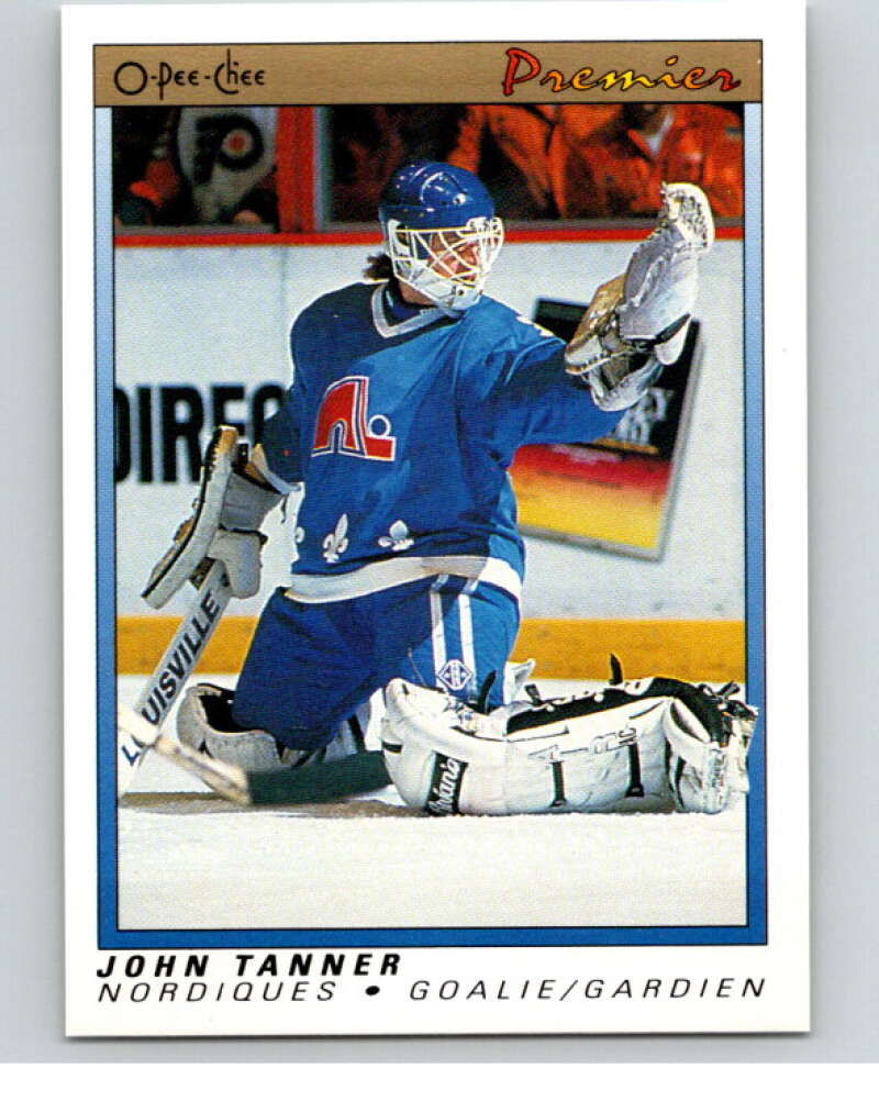 1990-91 OPC Premier #118 John Tanner Quebec Nordiques V65482 Image 1