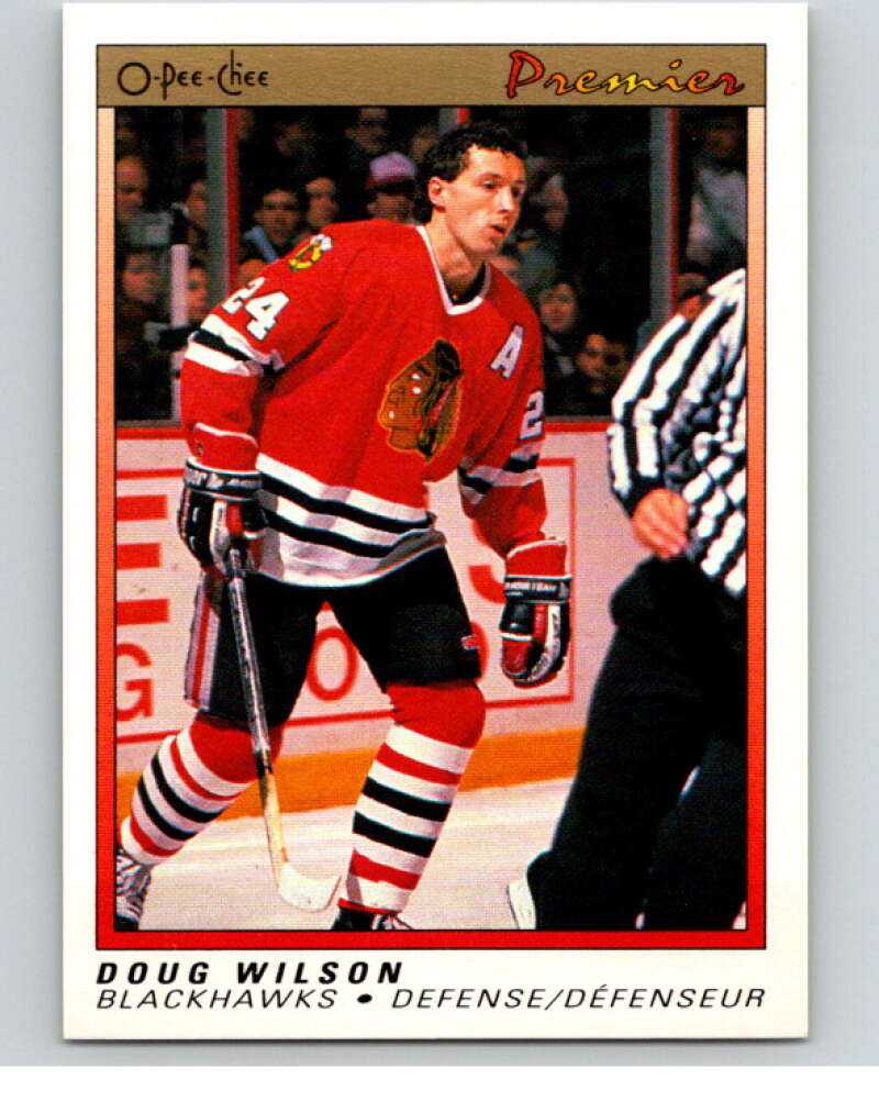 1990-91 OPC Premier #129 Doug Wilson Chicago Blackhawks V65513 Image 1