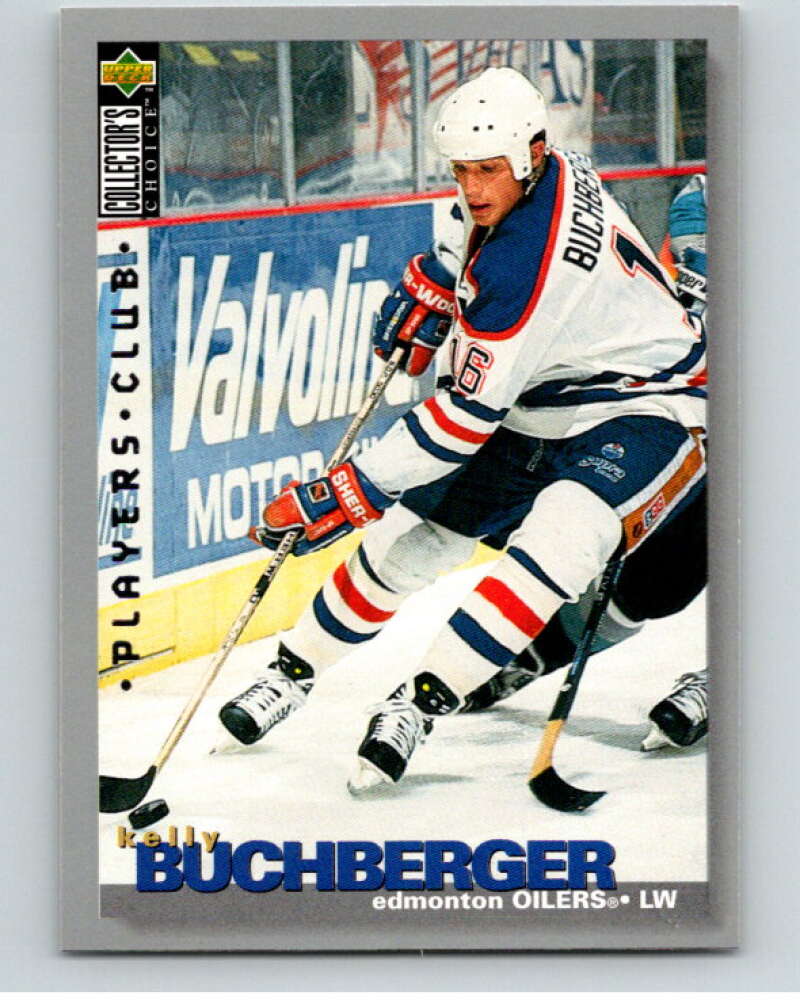1995-96 Collector's Choice Player's Club #310 Kelly Buchberger Oilers V65584 Image 1