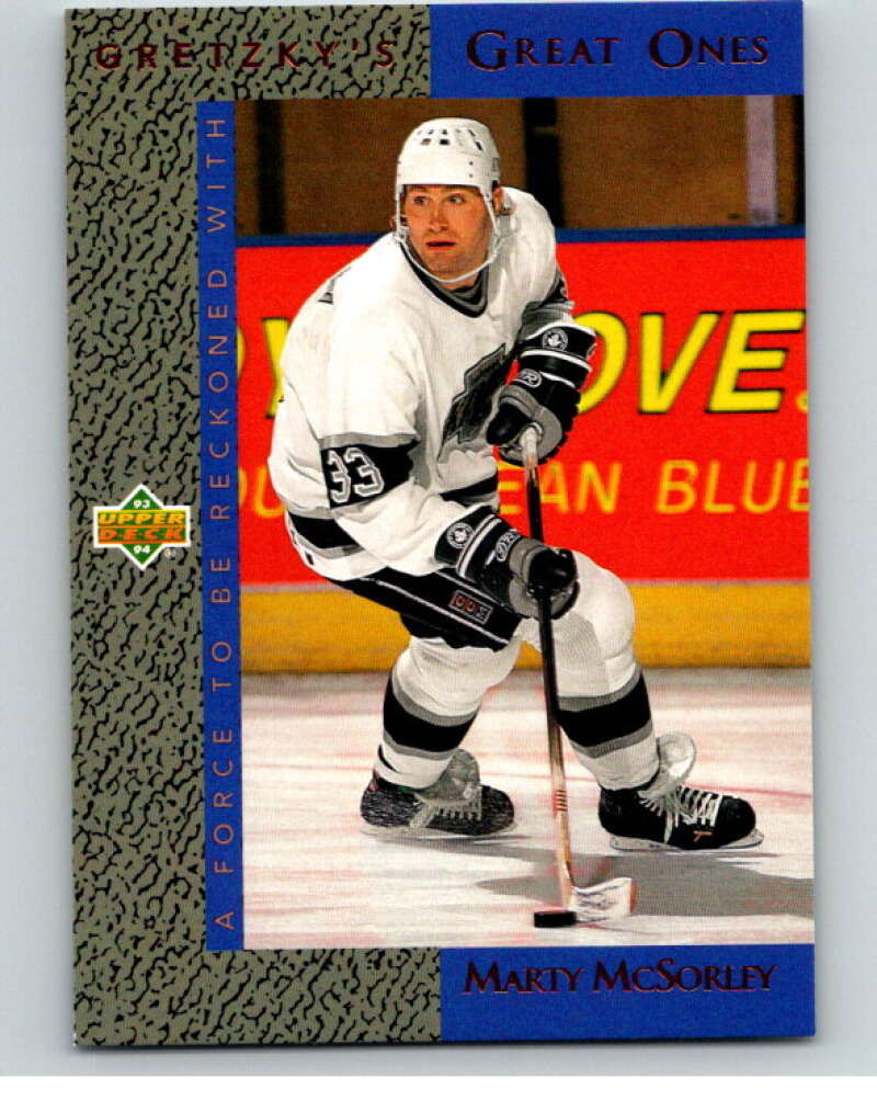 1993-94 Upper Deck Gretzky's Great Ones #GG9 Marty McSorley V65615 Image 1