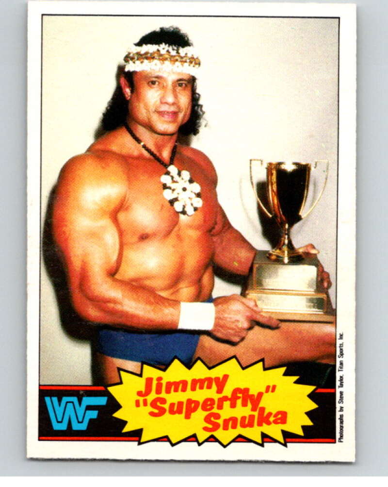 1985 O-Pee-Chee WWF #6 Superfly Jimmy Snuka V65682 Image 1