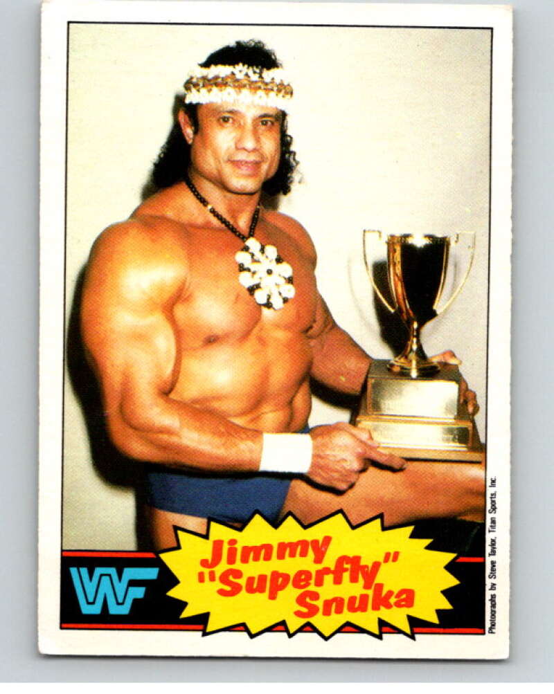 1985 O-Pee-Chee WWF #6 Superfly Jimmy Snuka V65683 Image 1