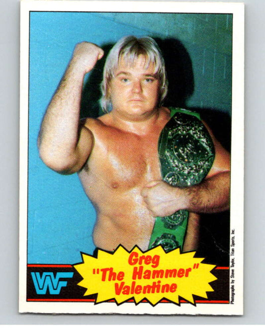 1985 O-Pee-Chee WWF #9 Greg The Hammer Valentine   V65688 Image 1