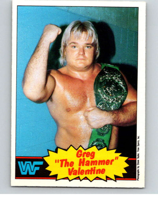 1985 O-Pee-Chee WWF #9 Greg The Hammer Valentine   V65689 Image 1