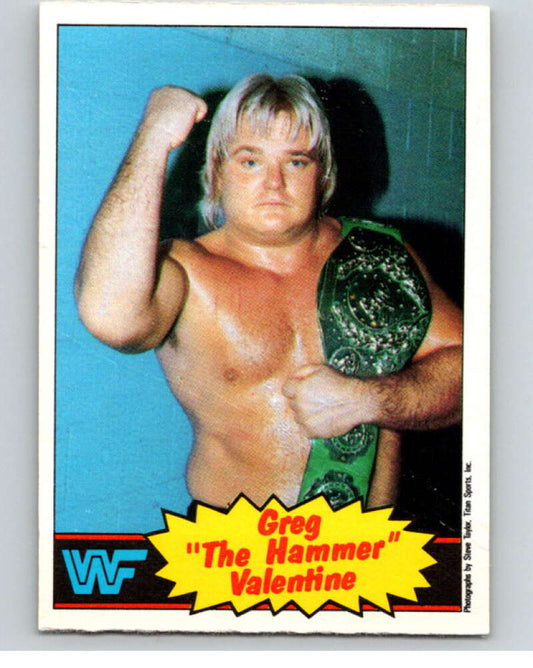 1985 O-Pee-Chee WWF #9 Greg The Hammer Valentine   V65690 Image 1