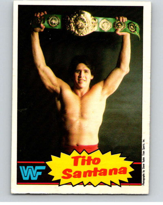 1985 O-Pee-Chee WWF #14 Tito Santana   V65700 Image 1